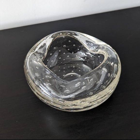 Blenko Controlled Bubble Ashtray - Picture 2 of 8